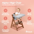thumbnail image 2 of hauck Alpha+ Grow Along Wooden High Chair w/Grey Tray Table & Cushion, 2 of 12