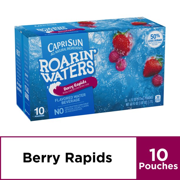 3 Pack) Capri Sun Roarin' Waters Berry Rapids, 10 - 6 fl oz ...