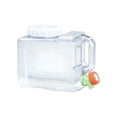 thumbnail image 2 of Water Jug with Built-in Tap, Clear Plastic Beverage Dispenser for Car Camping & Road Trips, Wide Mouth, 24 x 19 x 14 cm, 2 of 6