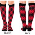 thumbnail image 2 of GZHJMY Buffalo Plaid Compression Socks, Women Men Long Stocking (20-30mmHg), Travel Knee High Stockings for Athletic Sports,Running,Cycling,Nursing, 2 of 7