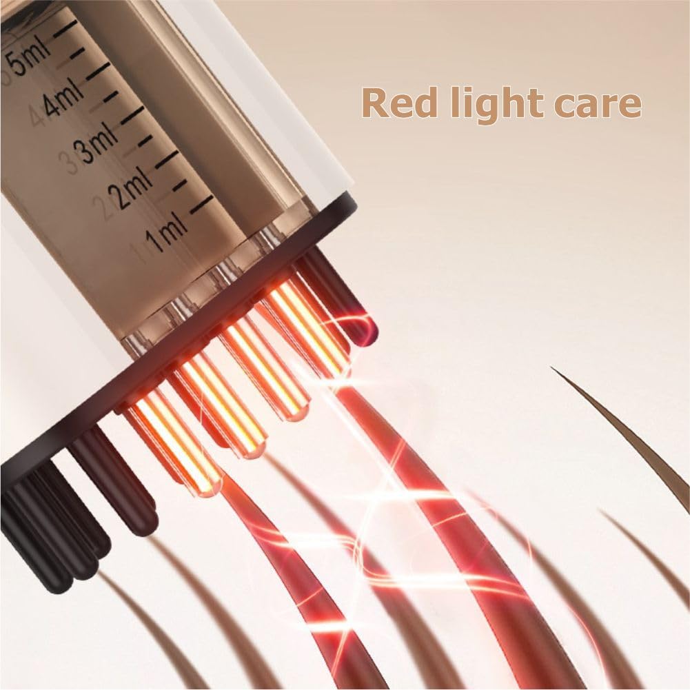 Scalp Massage Comb with Red Light, Electric Hair Oil Applicator, IPX6 Waterproof, Hair Growth Aid, Travel Friendly
