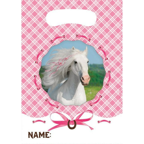 Creative Converting Heart My Horse Party Treat Bags, Multicolor, 8 Ct