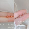 thumbnail image 1 of bingo 925 Plata Chica Lindo Exquisito Zirconia Plano De Cuatro Hojas Trébol Pendientes, 1 of 4