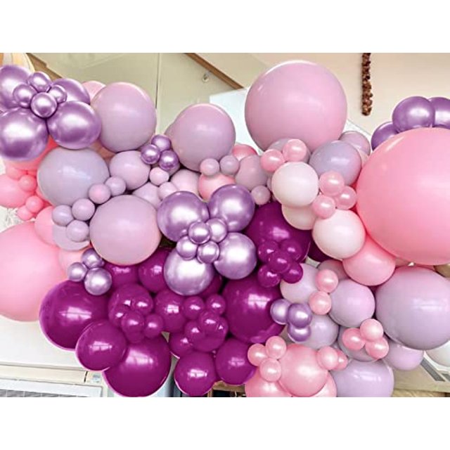 Kit Arco Guirnalda Globo Rosa 135 Pzas, TOPLLON Decoraciones de Baby Shower para Niña con TOPLLON TOPLLON