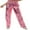 Pink, variant on Gupgi Women Metallic Pants Streetwear Elastic Waist Solid Color Loose Trousers with Pockets