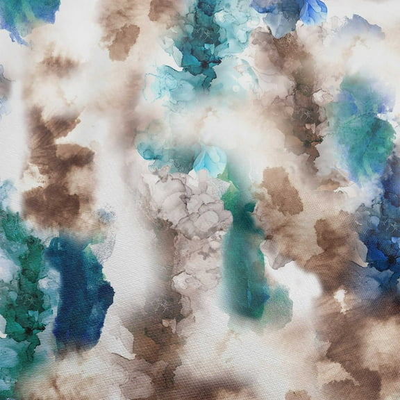 oneOone Polyester Spandex Light Brown Fabric Watercolor Fabric For Sewing Printed Craft Fabric By The Yard 56 Inch Wide