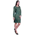 thumbnail image 5 of Moomaya Womens Full Sleeve Printed Midi Length Printed Bodycon Dress, 5 of 7