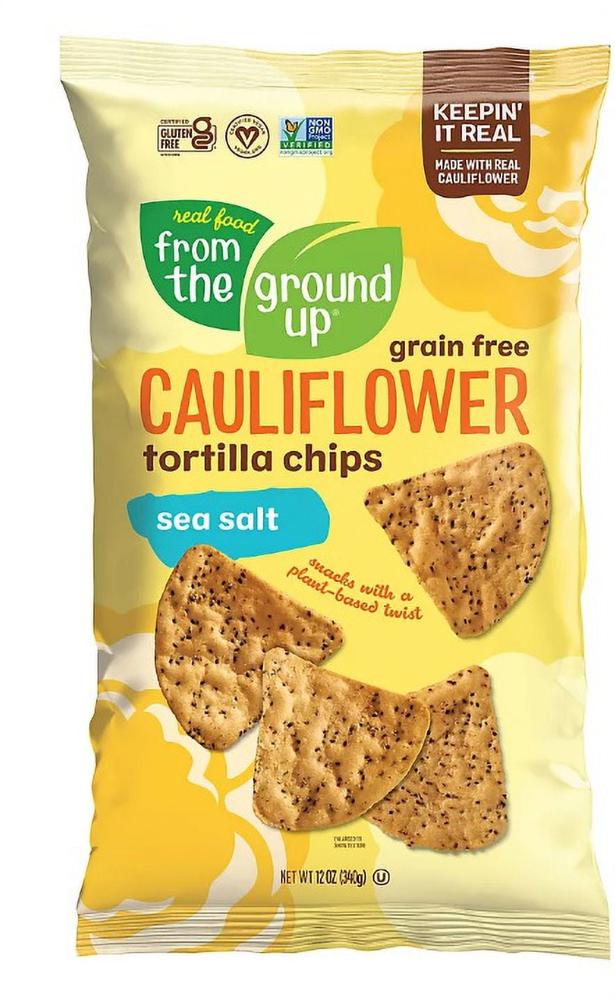 Real Food From The Ground Up Cauliflower Tortilla Chips, 12 oz