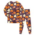 thumbnail image 6 of Futezty Toddler Boys Girls Pajamas Sets Halloween Pattern Kids 2 Piece Pj's Long Sleeve Crew Neck Tops and Pants Clothes Set Night Sleepwear 2T-9T, 6 of 7