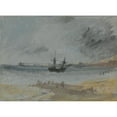 thumbnail image 3 of Joseph Mallord William Turner 14x11 Black Modern Framed Museum Art Print Titled - Ship Aground Brighton (1830), 3 of 5