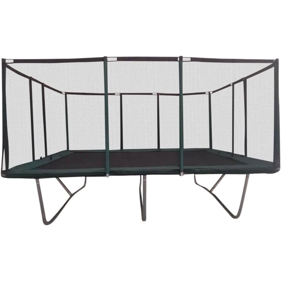 Galactic Xtreme 14x16 FT Outdoor Rectangle Trampoline with Net Enclosure 750Lbs Heavy Weight Jumping Capacity - Outdoor Gymnastics Trampolines for Adults and Kids