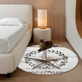 thumbnail image 2 of Round Rug 4Ft Washable Non-Slip, Western Stars Retro Circle Area Rugs for Living Room Bedroom, Wheat Rings Farmhouse Wooden Stripes Indoor Floor Mats Carpet Runner for Home Decor Aesthetic, 2 of 8