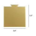 thumbnail image 2 of Set of 100 Single Portion Cake Dessert Gold Square Cardboard Base in 3.6" x 3.3", 2 of 2