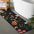 thumbnail image 2 of Colorful Mushroom Forest Black Pattern Bathroom Rugs Mat,Non Slip Microfiber Bathroom Rug,Rubber Backing,Soft Bathroom Mats for Bathroom Floor,Tub and Shower,47x17in(120x43cm), 2 of 5