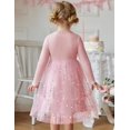 thumbnail image 3 of Arshiner Toddler Girls Tutu Tulle Dress Fall Winter Long Sleeve Party Dresses | Star Sequin Birthday Princess Formal Fancy Princess Dress, 3 of 6