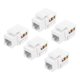 thumbnail image 1 of Paquete de 5 Acopladores RJ45 Cat 6, Adaptador Conector de Red para Cable Cat6, Blanco, 1 of 6