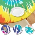 thumbnail image 4 of Colorful Tie Dye Pattern Round Fitted Tablecloth with Elastic Edge,Dining Table Cover Waterproof,Outdoor Round Tablecloth for Camping,Dining,Indoor and Outdoor, 4 of 7