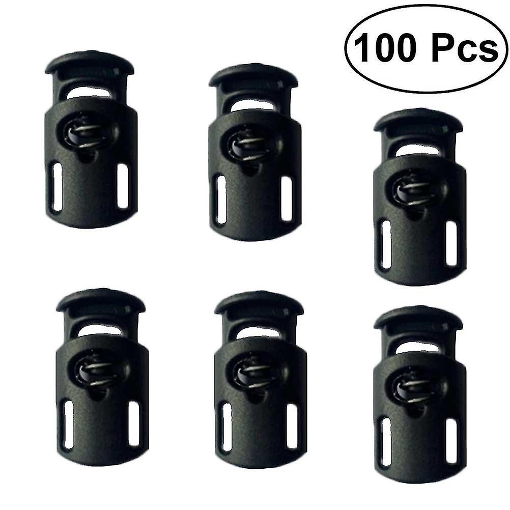 100 Pcs Plastic Single Hole Spring Stop Clothing Tent Drawstring Rope ...