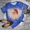 thumbnail image 2 of Blusa divertida con estampado de teñido anudado navideño para mujer Pompotops hfajkhk123791, 2 of 4