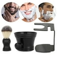 thumbnail image 2 of Fdit Ensemble de Brosses à Raser 3 en 1 avec Support de Brosse et Bol à Savon Kit de Rasage pour Hommes, Support de Brosse, Kit de Brosses à Raser, 2 of 10