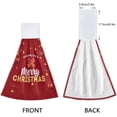 thumbnail image 4 of GZHJMY Merry Christmas Hanging Tie Towels Set of 2, Soft Absorbent Kitchen Hand Towels with Hanging Loops for Kitchen Bathroom Farmhouse Home Decor, 18.2 x 14 Inch Wash Cloths, 4 of 7