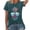 Dark Green, variant on Womens Summer Tops Fashion Tee Vintage Pineapple Graphic Print T Shirts Short Sleeve Crewneck Shirt Casual Vacation Clothing