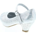 thumbnail image 3 of Link Girls Kids Dana-53K Rhinestone Heel Platform Dress Pumps, 3 of 7