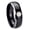 Black 2 Tone Polish Edge, variant on Air Force Chief Master Sergeant Black Polish Dome Tungsten Ring 10MM