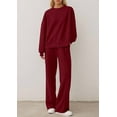 thumbnail image 3 of PRETTYGARDEN 2 Piece Sets For Women Fall Trendy Long Sleeve Sweatshirt Wide Leg Pants Loungewear Set Matching Sweatsuit, 3 of 10