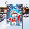 thumbnail image 5 of Hello Winter Garden Flag Double Sided 12.5x18 Flag Winter Garden Flag Christmas Snowman Garden Flag Cozy Snowman In Hot Cocoa Design With "Hello Winter" Message Seasonal Yard Decor Lawn Banner, 5 of 6