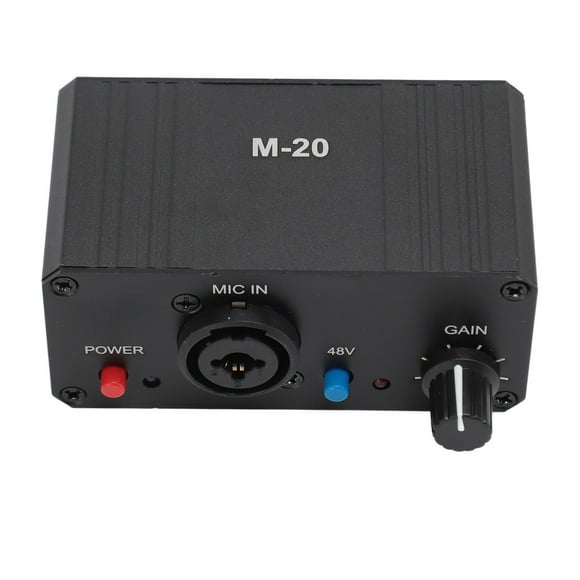Preamp Microphone Preamp High Gain 48V Phantom Power XLR Output Mic Preamplifier For Dynamic And Condenser Microphones Booster