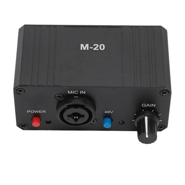 Preamp Microphone Preamp High Gain 48V Phantom Power XLR Output Mic Preamplifier For Dynamic And Condenser Microphones Booster
