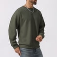 thumbnail image 6 of Men Ribbed Crew Neck Long Sleeve Pullover Sweater Casual Solid Color Top, 6 of 8
