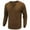 Khaki, variant on Men's Henley Shirt Long Sleeve Waffle Knit Thermal Underwear Pullover Casual Slim Fit Lightweight Button Down Tops