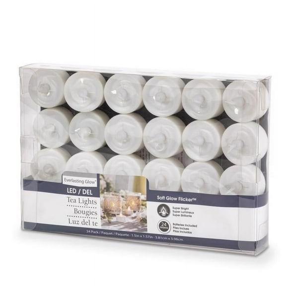 Matchless Darice White Unscented Scent Tealight Flameless Flickering Candle