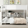 thumbnail image 4 of Bunk Bed With Storage, , White - Queen Over Bed, Robust Construction & Ports, 4 of 6