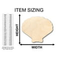 thumbnail image 2 of Unfinished Wood Sea Shell Clam Shape - Craft - up to 46" DIY 24" / 3/4", 2 of 3