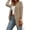 khaki, variant on Women Long Sleeve Blazer Open Front Lapel Single Button Casual Office Jacket