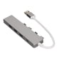 thumbnail image 2 of Hub USB de alta velocidad 1 puerto USB3.0 3 puertos USB2.0 1 puerto de alimentación USB C Hub USB3.0 de 4 puertos Adaptador multipuerto de concentrador USB Gris, 2 of 5