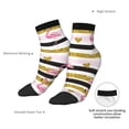 thumbnail image 4 of Uemuo Gold Glittering Hearts and Flamingos Printed Crew Socks, Moisture-Wicking Socks, Athletic Socks for Men Breathable Cushion Socks Casual Sport Socks for Running Traveling, 4 of 6