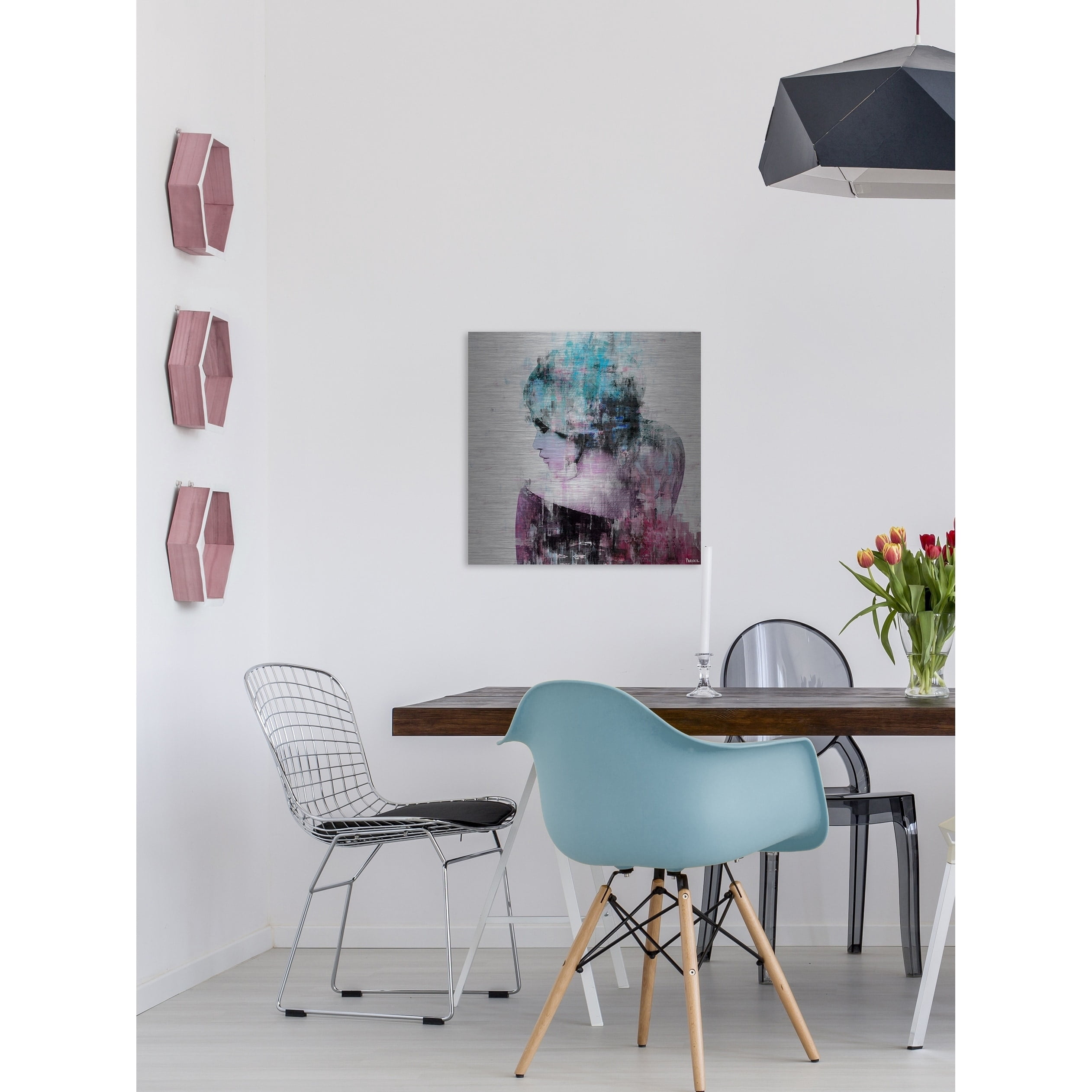 Marmont Hill "The Blue Scarf" Painting Print on Brushed Aluminum