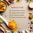thumbnail image 4 of Organic Turmeric Powder 17.60 oz – for Cooking, Drinks & Skin – USDA Certified, Ground Turmeric Spice, Gluten Free – The Holly Tree, 4 of 9