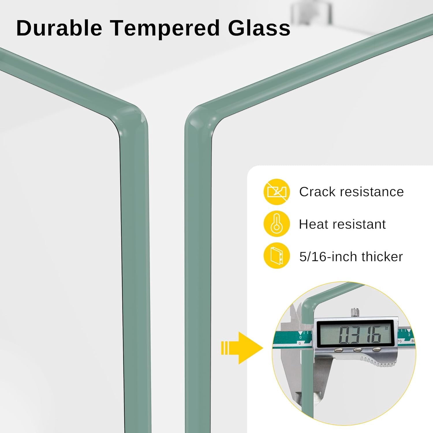 EAST OAK Tempered Glass Wind Guard for 28" & 32" Propane Fire Pit Table