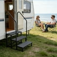 thumbnail image 6 of 3 Step RV Stairs with Handrail,Portable Step Ladder with Anti-Slip Panel,660 lbs Load Capacity,Portable Mobile Home Stairs for Travel Trailers,Camper and Porch, 6 of 6