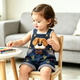 thumbnail image 6 of FSYBOA Girls Jeans Overalls Size 12-18Months, Above the Knee Fashion Casual Adjustable Shoulder Straps Kids Denim overalls Blue, 6 of 6