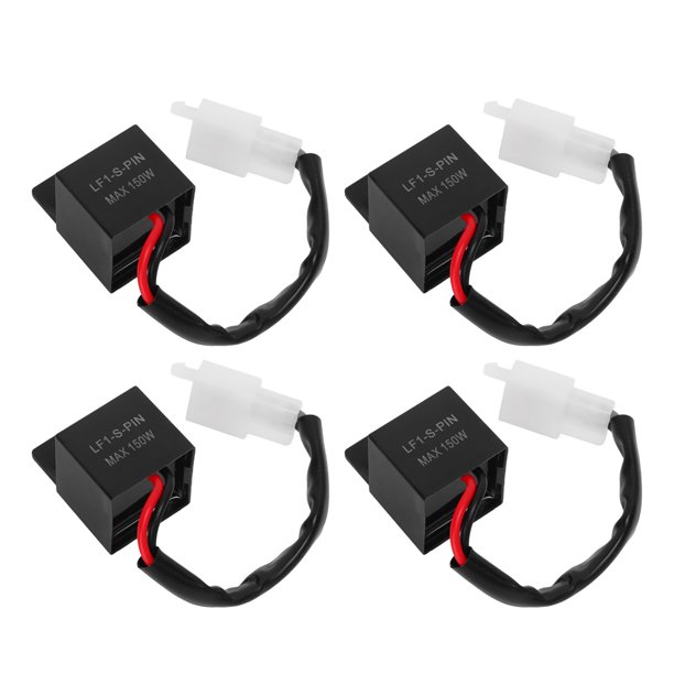 Relé Intermitente LED Bling Bling Electrónico 4 Piezas Reemplazo para CBR600 CB900 CBR1000 VTX1300 VT1300 Reemplazo para Suzuki GSX R600 R750 R1100 GSF600S GSF1200S Reemplazo para YZF FZ WR Reemplazo para Ninja ZZR ZX VULCAN