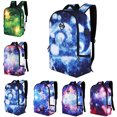 thumbnail image 2 of School Bag Fashion Starry Sky Pattern Travel Backpack with USB Charging Port, 2 of 2