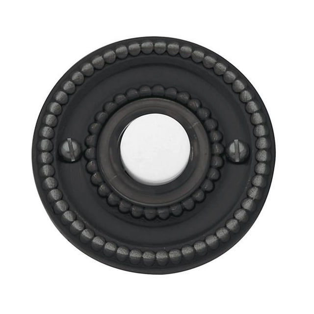 Baldwin 4850102 Beaded Doorbell Button - Oil Rubbed Bronze
