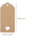 thumbnail image 4 of Etiquetas de regalo de papel Kraft, 9x4,5 cm, 100 unidades con cordel de yute, para bodas, San Valentín, cumpleaños, Navidad (marrón), 4 of 5