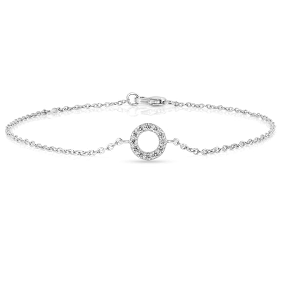 Fine Color Jewels Lab Grown Diamond White Bracelet 0.15 ct Sterling Silver Gift for Her